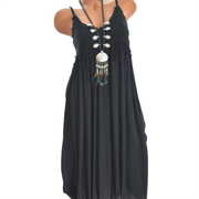 Crochet Lace Bust Maxi Dress Eight Colors