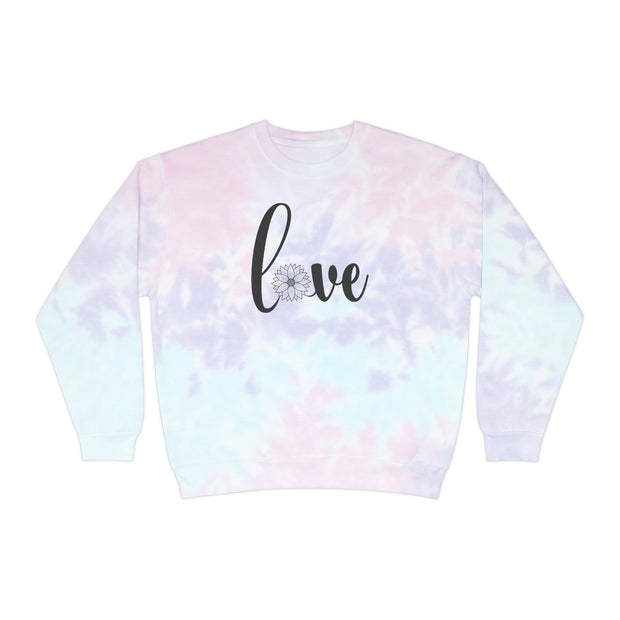 Love Daisy Unisex Tie-Dye Sweatshirt