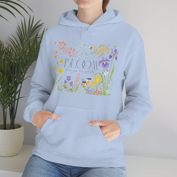Bloom Where You Are Planted Unisex Heavy Blend™ Hooded Sweatshirt