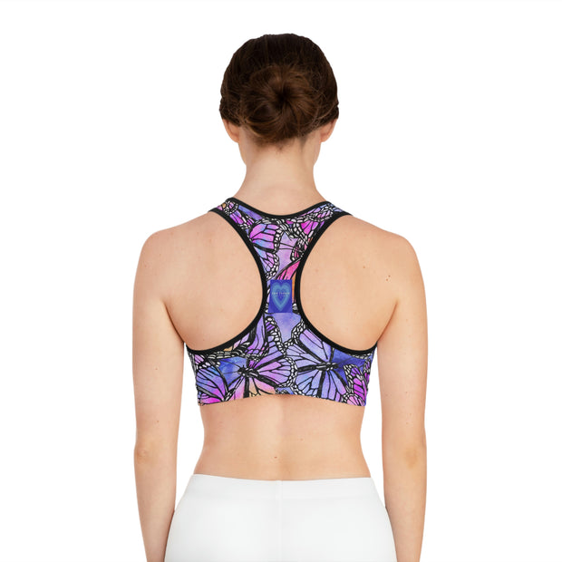 Sports Bra (AOP) Butterflies Are Free!!!