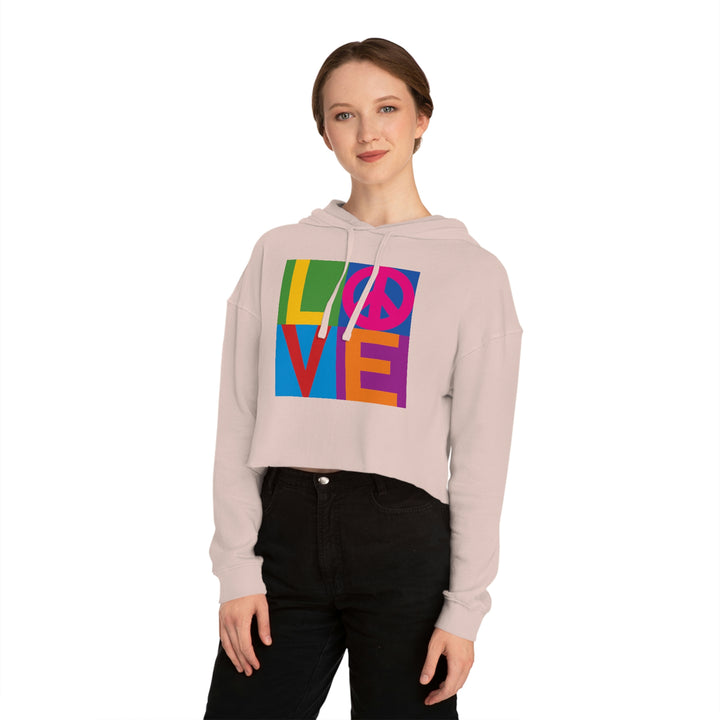 LOVE Women’s Cropped Hooded Sweatshirt