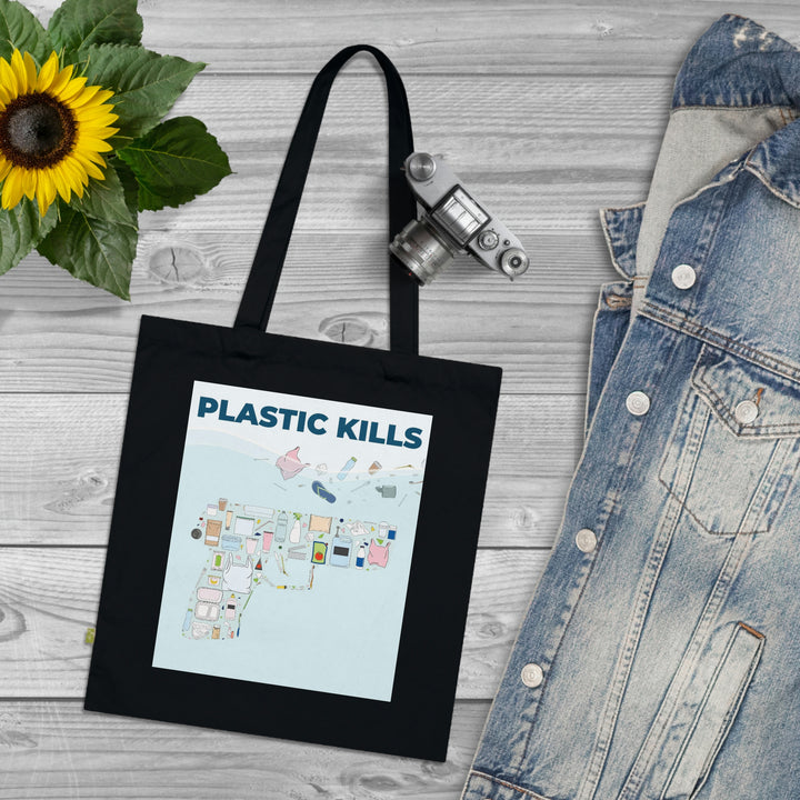 Plastic Kills Organic Cotton Tote Bag