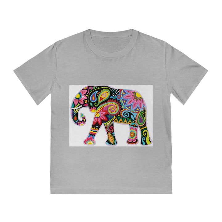 Multicolored Indian Elephant Unisex Rocker T-Shirt