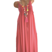 Crochet Lace Bust Maxi Dress Eight Colors