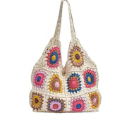 Women's Boho Crochet Tote Shoulder Bag Purse