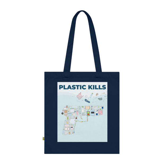 Plastic Kills Organic Cotton Tote Bag