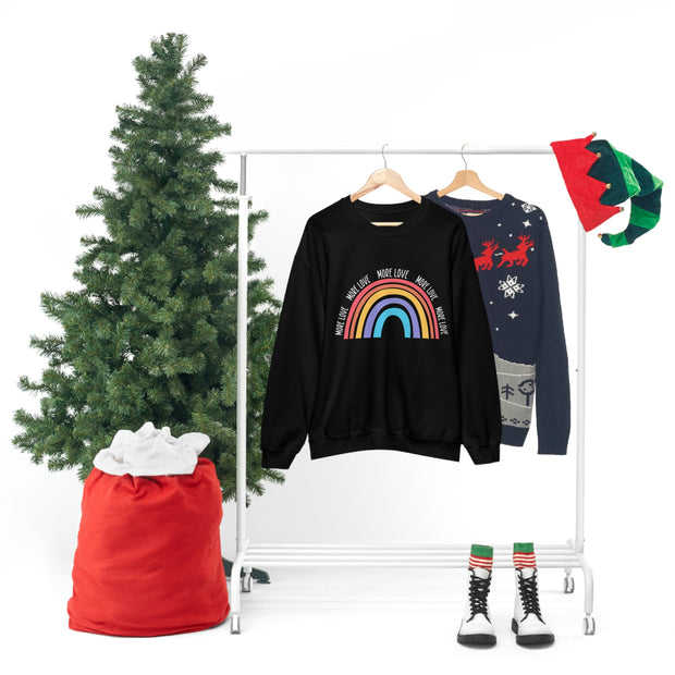 More Love Rainbow Unisex Heavy Blend™ Crewneck Sweatshirt