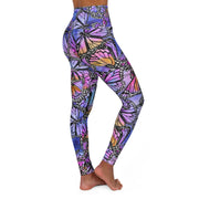 High Waisted Yoga Leggings Butterflies Are Free!!!