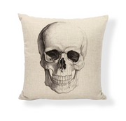 Skull and cotton pillow