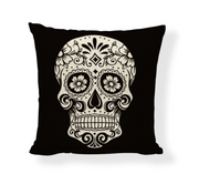 Skull and cotton pillow