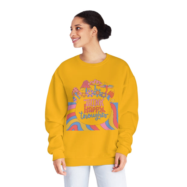 Think Happy Thoughts Unisex NuBlend® Crewneck Sweatshirt