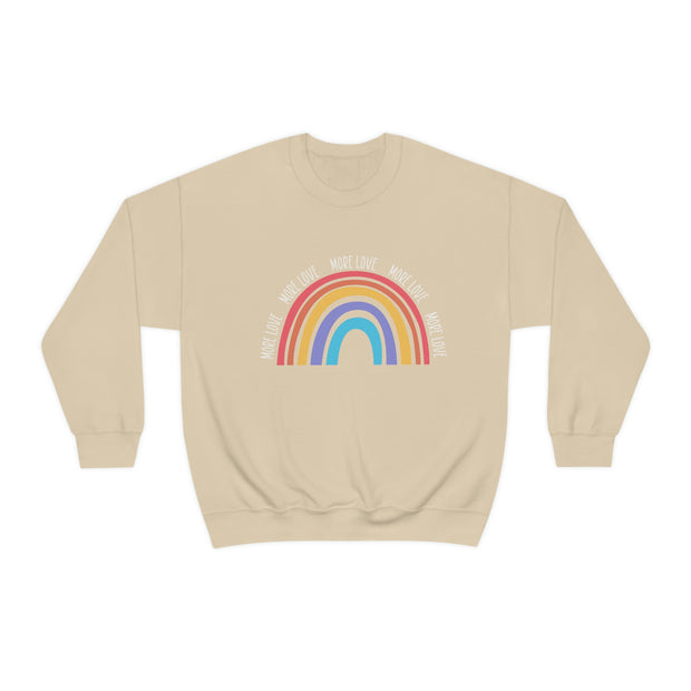 More Love Rainbow Unisex Heavy Blend™ Crewneck Sweatshirt