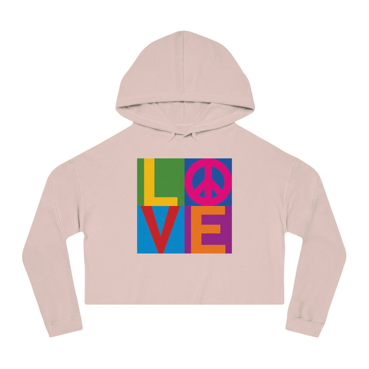 LOVE Women’s Cropped Hooded Sweatshirt