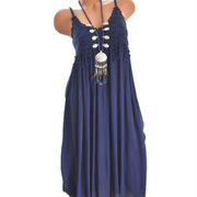 Crochet Lace Bust Maxi Dress Eight Colors