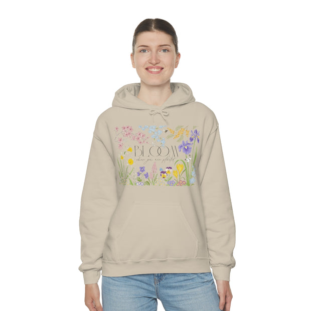 Bloom Where You Are Planted Unisex Heavy Blend™ Hooded Sweatshirt