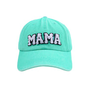 Mama Cloth Embroidery Baseball Hat Mother's Day Hot Sale Worn Looking Washed-out Solid Color Peaked Hat Women