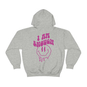 I AM Enough Pink Unisex Heavy Blend™ Hooded Sweatshirt