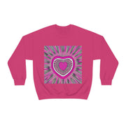 Barbiecore Pink Heart Unisex Heavy Blend™ Crewneck Sweatshirt