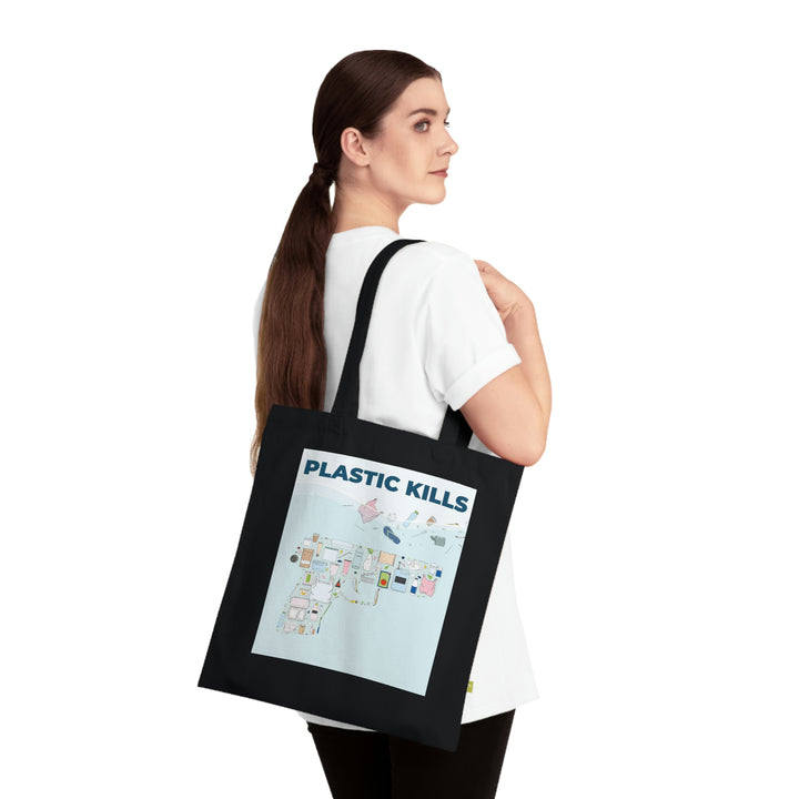 Plastic Kills Organic Cotton Tote Bag