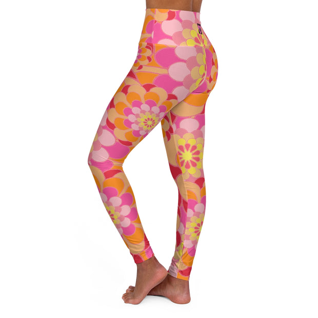 Flower Power High Waisted Yoga Leggings