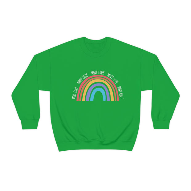 More Love Rainbow Unisex Heavy Blend™ Crewneck Sweatshirt