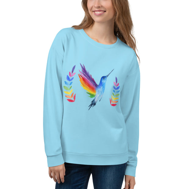 Rainbow Hummingbird Unisex Sweatshirt