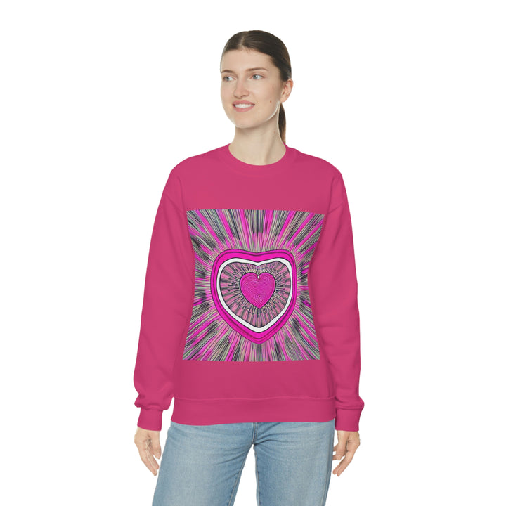 Barbiecore Pink Heart Unisex Heavy Blend™ Sweatshirt