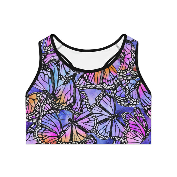 Sports Bra (AOP) Butterflies Are Free!!!