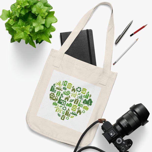 Save The Earth Organic Canvas Tote Bag