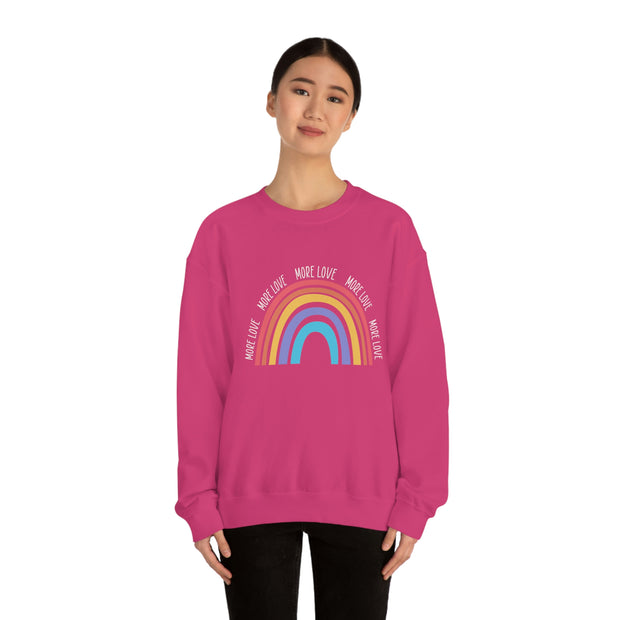 More Love Rainbow Unisex Heavy Blend™ Crewneck Sweatshirt