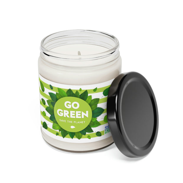 Go Green Save The Planet Scented Soy Candle, 9oz