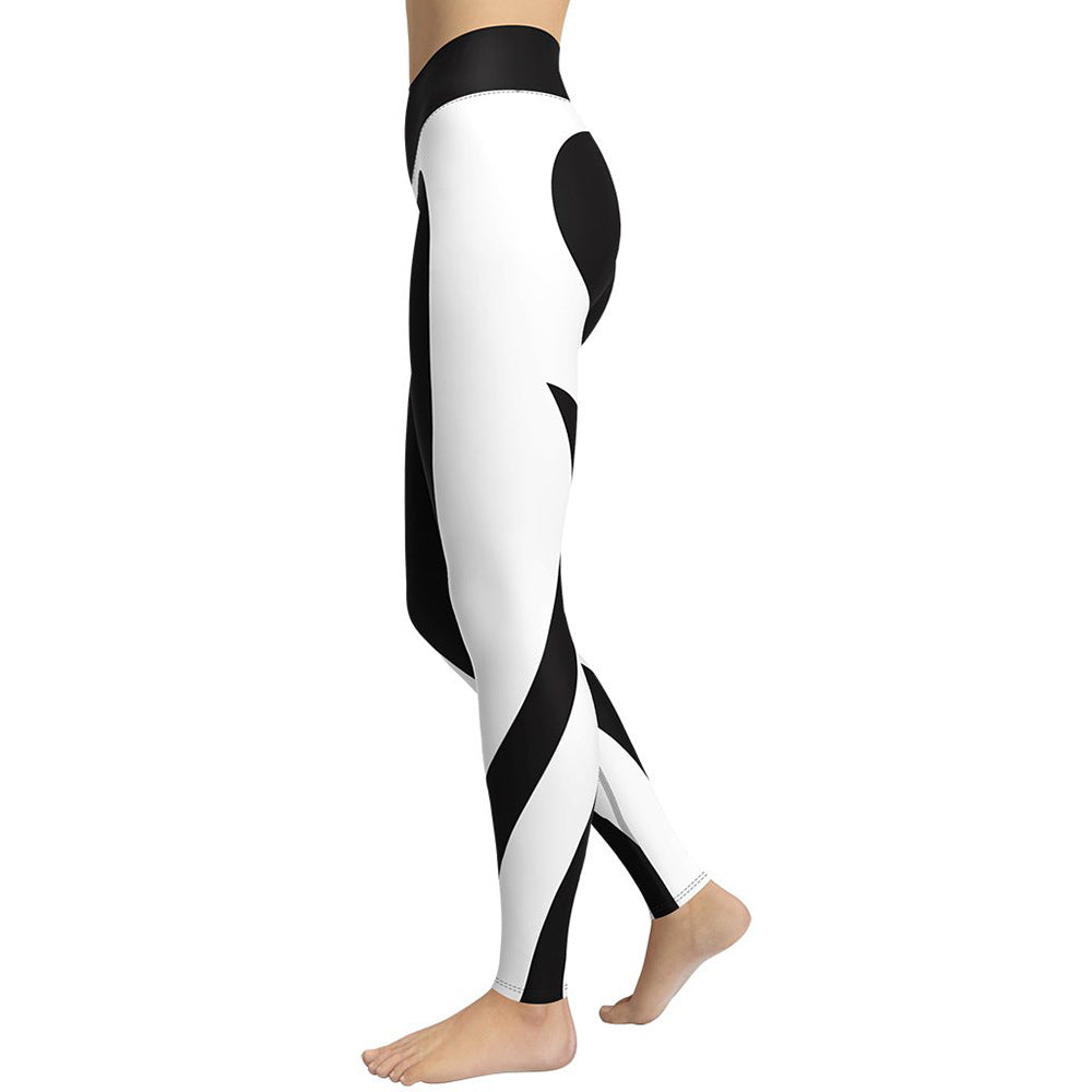 Heart Leggings Printed Yoga Pants S-2XL