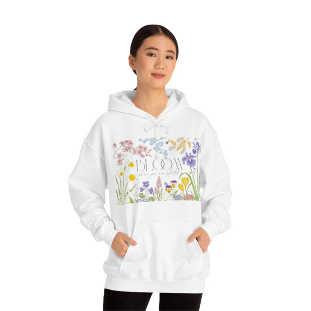 Bloom Where You Are Planted Unisex Heavy Blend™ Hooded Sweatshirt