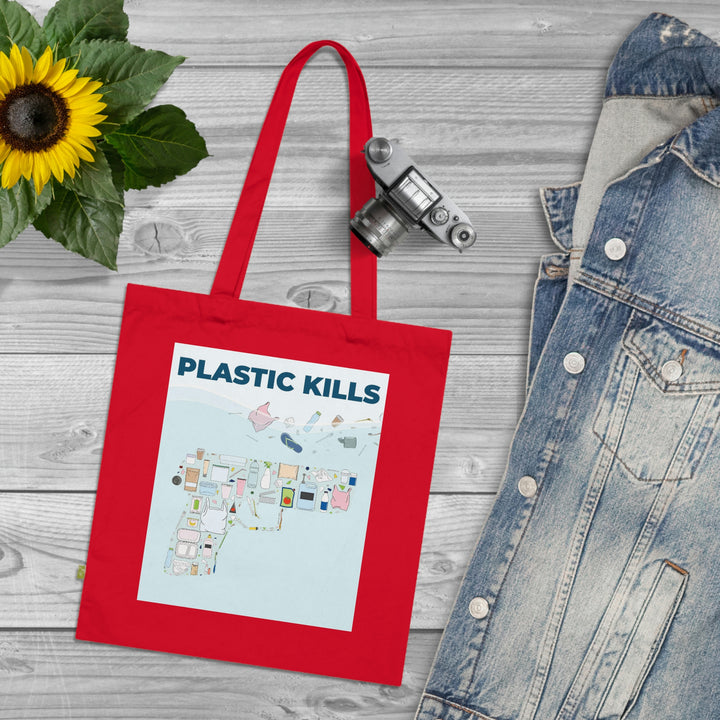 Plastic Kills Organic Cotton Tote Bag