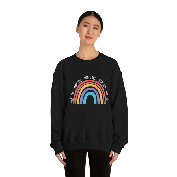 More Love Rainbow Unisex Heavy Blend™ Crewneck Sweatshirt