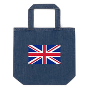 Organic denim tote bag