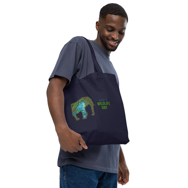 World Wildlife Day Organic fashion tote bag