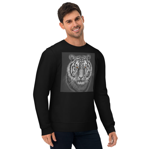 Tiger Black & White Unisex eco sweatshirt