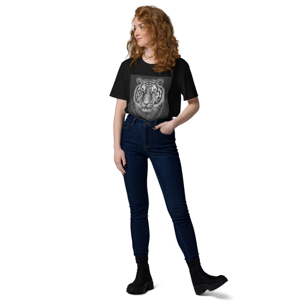 Tiger Black & White Unisex organic cotton t-shirt