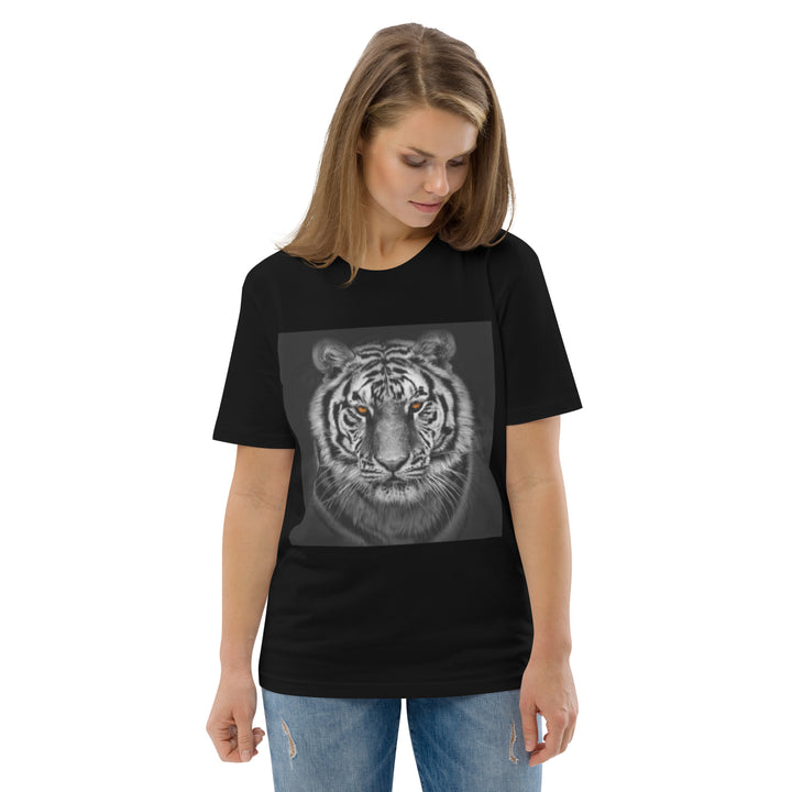 Tiger Black & White Unisex organic cotton t-shirt