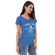 Save The Oceans Turtle Women’s recycled v-neck t-shirt